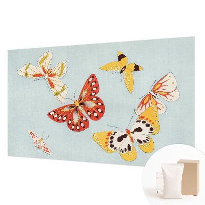 Tapisserie panoramique avec un motif de papillons artistiques