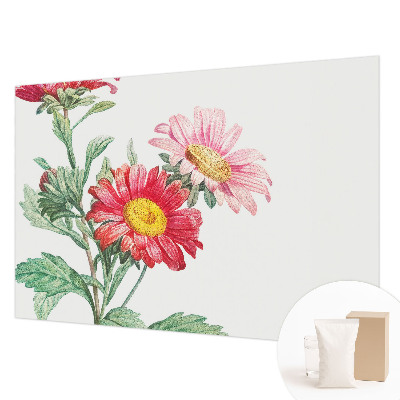 Papier peint panoramique à motif de fines fleurs