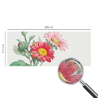 Papier peint panoramique à motif de fines fleurs