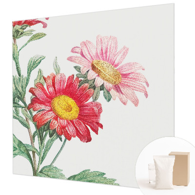 Papier peint panoramique à motif de fines fleurs