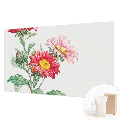Papier peint panoramique à motif de fines fleurs