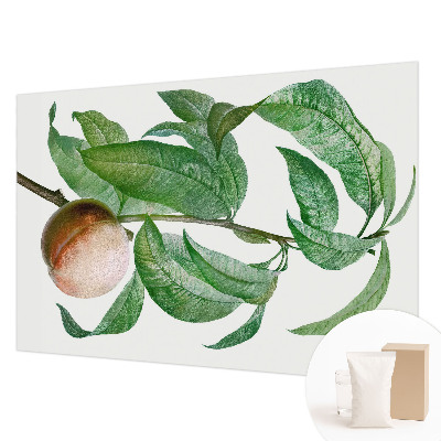 Papier peint panoramique sur mesure avec un motif de pêche mûre