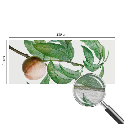 Papier peint panoramique sur mesure avec un motif de pêche mûre