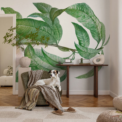 Papier peint panoramique sur mesure avec un motif de pêche mûre