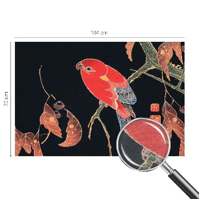 Papier peint photo avec un motif d'oiseau exotique