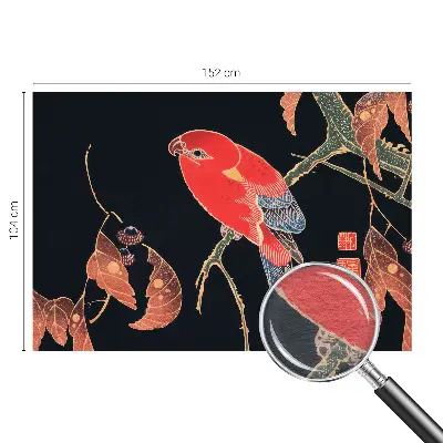 Papier peint photo avec un motif d'oiseau exotique