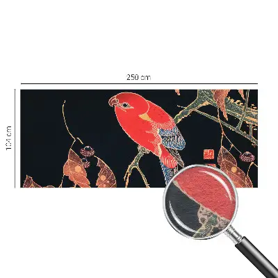 Papier peint photo avec un motif d'oiseau exotique