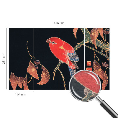 Papier peint photo avec un motif d'oiseau exotique