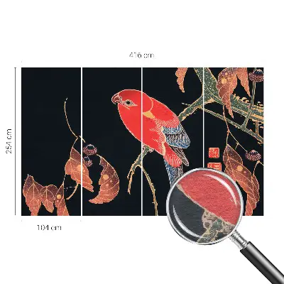 Papier peint photographique sur tissu non tissé Oiseau exotique
