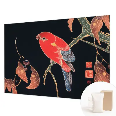 Papier peint photo avec un motif d'oiseau exotique