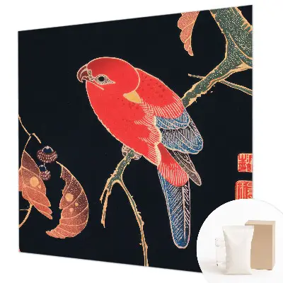 Papier peint photo avec un motif d'oiseau exotique