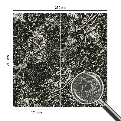 Tapisserie murale à motif de raisins