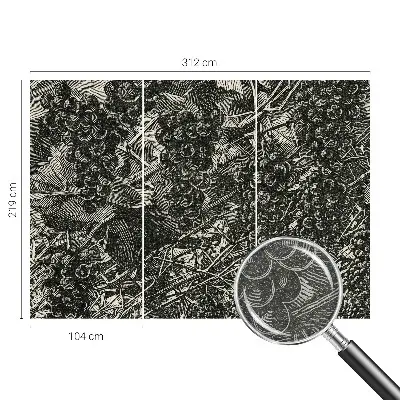 Papier peint intissé imprimé Empreinte de raisin