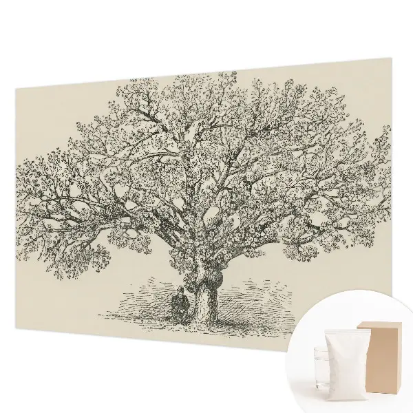 Papier peint photo sur tissu non tissé Illustration d'arbre
