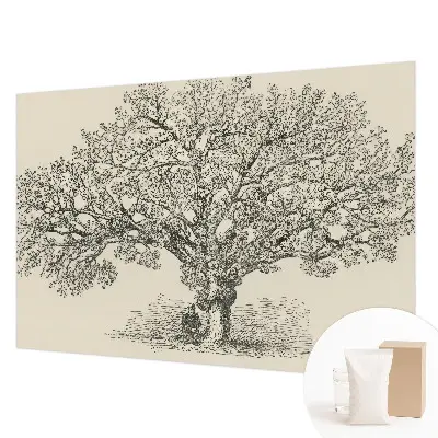 Papier peint photo sur tissu non tissé Illustration d'arbre