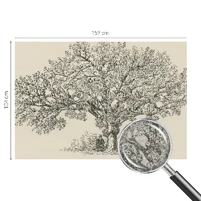 Papier peint photo sur tissu non tissé Illustration d'arbre