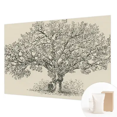 Papier peint photo sur tissu non tissé Illustration d'arbre