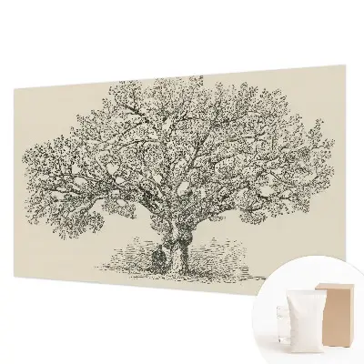 Papier peint photo sur tissu non tissé Illustration d'arbre