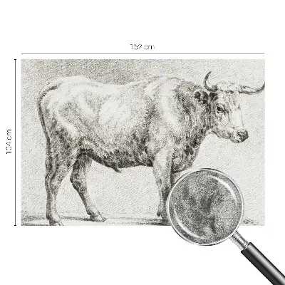 Papier peint photographique intissé Crayon Bull