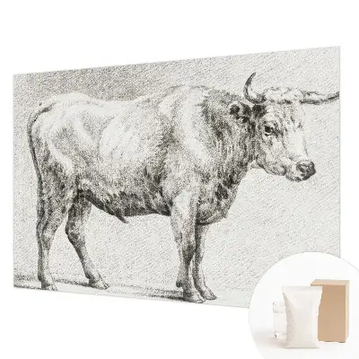Papier peint photographique intissé Crayon Bull