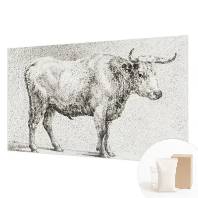 Papier peint photographique intissé Crayon Bull