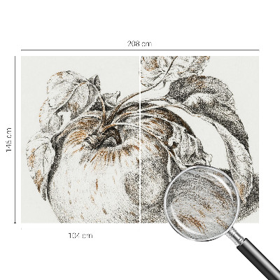 Papier peint panoramique avec motif de feuilles de pommier