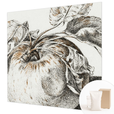Papier peint panoramique avec motif de feuilles de pommier