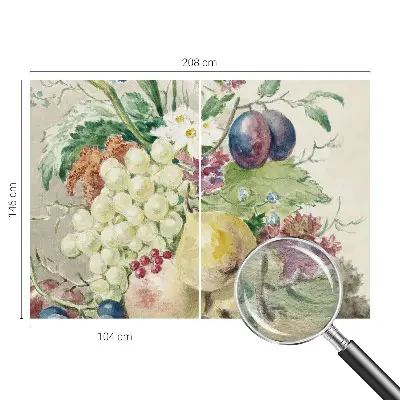 Papier peint photographique sur tissu non tissé Fleurs et fruits