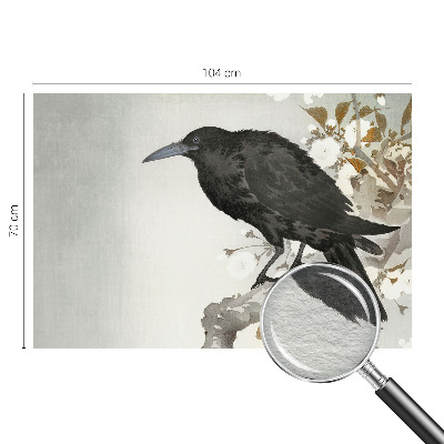 Tapisserie panoramique Havran v kvetoch