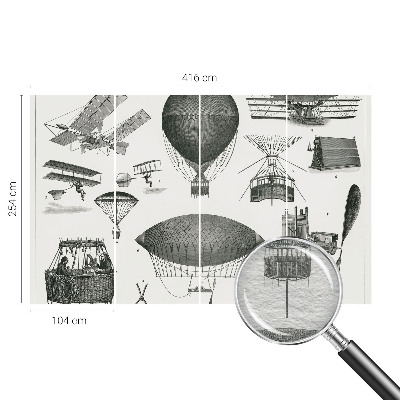 Papier peint panoramique salon avec motif « História letectva »