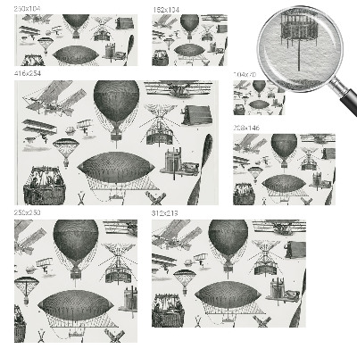 Papier peint panoramique salon avec motif « História letectva »
