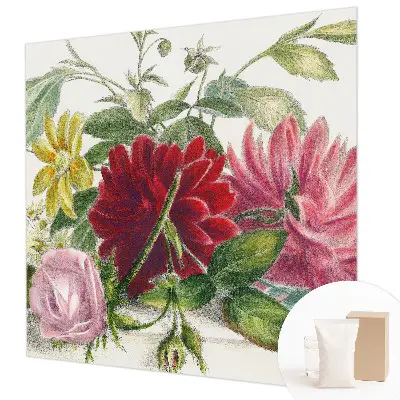 Papier peint photo sur tissu non tissé bouquet de fleurs
