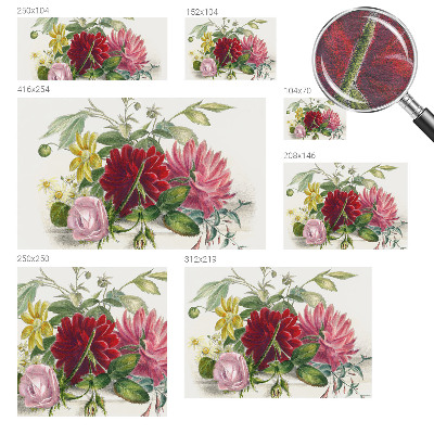 Papier peint panoramique chambre avec un motif de bouquet de fleurs