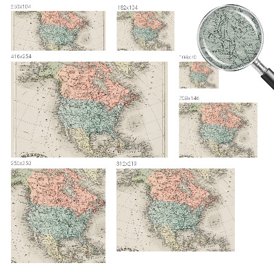 Papier peint panoramique chambre adulte Historická mapa