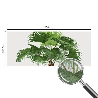 Papier peint panoramique tendance avec un motif de palmier exotique