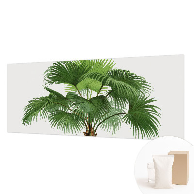 Papier peint panoramique tendance avec un motif de palmier exotique