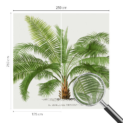 Papier peint panoramique de haute qualité avec un motif de palmier brillant