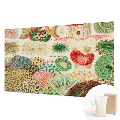 Papier peint panoramique intissé moderne avec des formes organiques