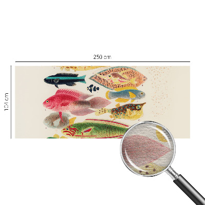 Papier peint photo intissé avec un motif de poissons colorés