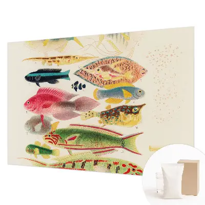 Papier peint photo imprimé sur tissu non tissé Poissons colorés