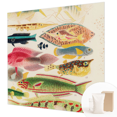 Papier peint photo intissé avec un motif de poissons colorés