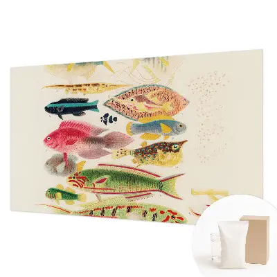 Papier peint photo imprimé sur tissu non tissé Poissons colorés