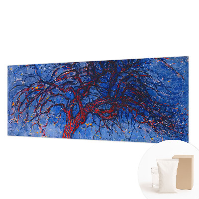 Poster mural panoramique avec un motif d'arbre en flammes