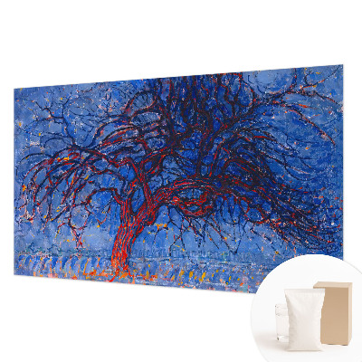 Poster mural panoramique avec un motif d'arbre en flammes