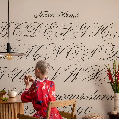 Papier peint photo sur tissu non tissé Écriture calligraphique