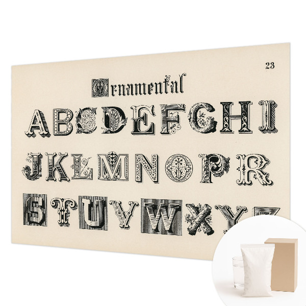 Papier peint chambre moderne avec motif de lettres décoratives