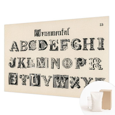 Papier peint chambre moderne avec motif de lettres décoratives