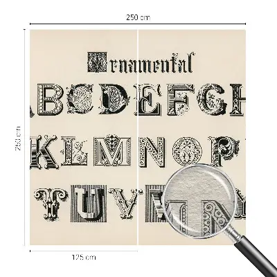 Papier peint chambre moderne avec motif de lettres décoratives