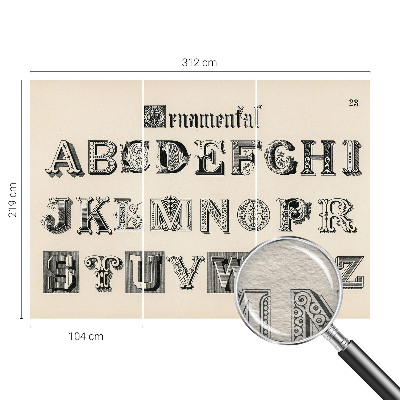 Papier peint chambre moderne Dekoratívne písmená