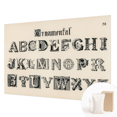 Papier peint chambre moderne avec motif de lettres décoratives